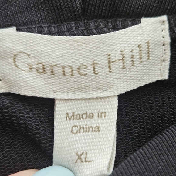 Garnet Hill Cowl-Neck Knit Black Tunic Size XL Closet Staple Minimalist - Picture 7 of 8